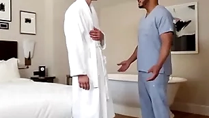 Gayroom interracial romantic thing embrace with darron bluu