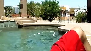 Jacuzzi fooling around turns into sex with twink coupled with jock